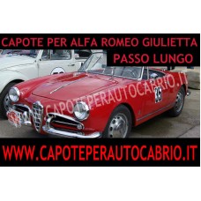 Capote cappotta per Alfa Romeo Giulietta lunga Giulia (1961/1966) spider cabrio epoca  passo lungo